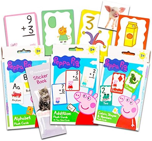 Peppa Pig Flash Cards Super Set Toddler Kids -- 3 Packs of Flashcards ...