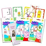 Peppa Pig Flash Cards Super Set Toddler Kids -- 3 Packs of Flashcards (Peppa Pig ABC Flash Cards; Colors, Shapes and Numbers; Addition; Bonus Stickers)