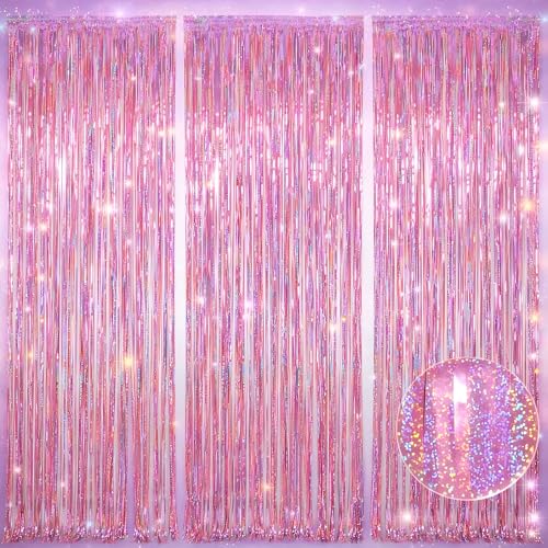 Pink Fringe Curtain Backdrop