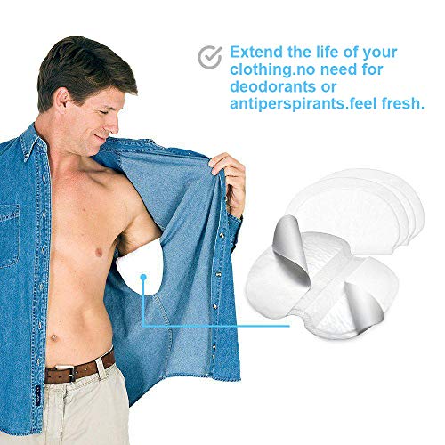Underarm Sweat Pads - MASWATER Armpit Underarm Shields Fight Hyperhidrosis for Men and Women[ 50 Pack /25 Pairs ] Disposable Dress Guards/Shields, Sweat Free Armpit Protection/White - Thumbnail 3