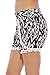 Just Love High Waisted Women Shorts - Summer Pom Pom Beach Shorts,Black/Cream Ikat - Pom Pom,X-Large,Black/Cream Ikat - Pom Pom,X-Large