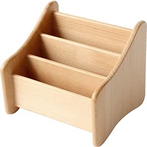 Caja de almacenamiento de madera de haya maciza para control remoto de