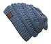 Thick Slouchy Knit Unisex Beanie Cap Hat,One Size,Angel Blue