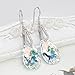 EleQueen 925 Sterling Silver CZ Teardrop Bridal Hook Dangle Earrings Made with Austrian Crystal for Women, Valentine's Day/Mother's Day/Christmas Jewerly Gift for Girlfriend/Mom, Sterling Silver Cubic