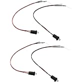 SHLPDFM 2 Pair 4 PCS Car Red Alternating LED Light 12V Flashing Dummy Universal Car Alarm Dash Mount LED Light