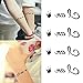 Oottati Small Cute Temporary Tattoo Wrist Crown Words Quote I Am King (Set of 2)