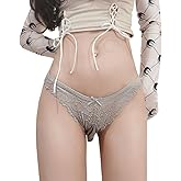 FASXIR Lace Bow Underwear Bikini Sexy Pouch Panties Thongs G-String T Back Briefs for Women Men