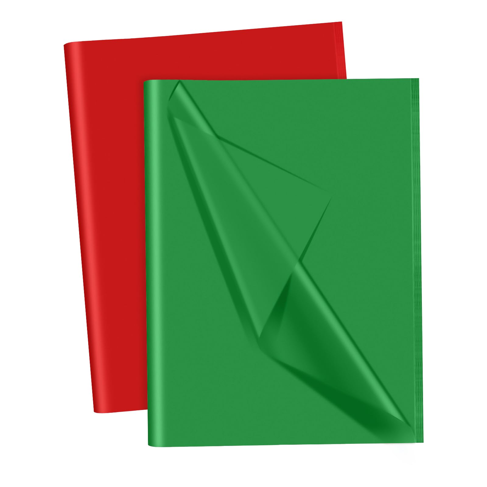 Bouiexye 70 Sheets Christmas Tissue Paper, 20 x 14.5 inches Multicolor Tissue Paper Bulk Gift Wrapping for DIY Art Craft Christmas Party Festival（Red,Greenr）