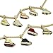 L & L Nation Mens Gold Plated Hip Hop Retro 11 Shoes Pendant 6mm 24" Cuban Chain Set of 2