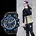 CIVO Mens Boys Analogue Digital 50M Waterproof Military Sport Watch Mens Big Face Dual Dial Business Casual Multifunction LCD Back Light Electronic Wrist Watches Shock Resistant Wristwatch (Blue)