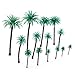 14pcs 1/50 1.9 inch - 6.6 inch Coconut Model Palm Trees Layout Train Scale