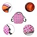 Amerzam Neoprene Lunch Bags/Lunch Boxes, Waterproof Outdoor Travel Picnic Lunch Box Bag Tote with Zipper and Adjustable Crossbody Strap (Rose Red Lunch Bag+Water Bottle Tote)