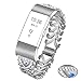 Kaleidoc Bands Compatible Fitbit Charge 2 - Metal Replacement Wristband with Premium Rhinestone Crystals, Adjustable Classy Bracelet Strap Compatible Fitbit Charge 2 Bands