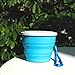 Collapsible Travel Cup - 100% Food-grade Silicone Mug for Camping and Hiking, Blue - by Not Just A Gadget