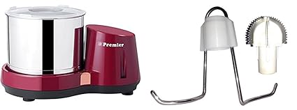 Premier COMPACT 110V 2L Rhisas Aata Kneader and Coconut Scraper(Red)