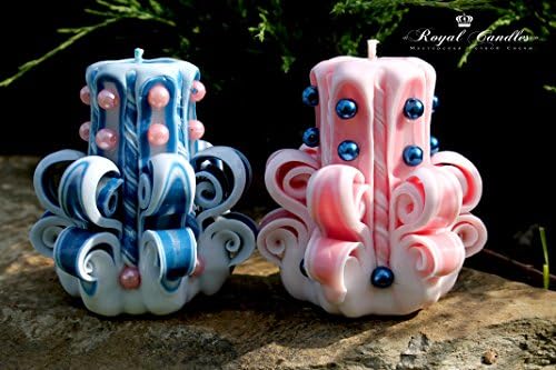 Wedding Bonbonniere // Boubounieres // Bombonieres // Bonbonieres // wedding favors // party favors // bridesmaid - gift Personalized - white-blue small candle