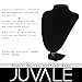 Jewelry Display Stand - Black Velvet Necklace Display Bust Holder 4.5 x 9 x 7 inches