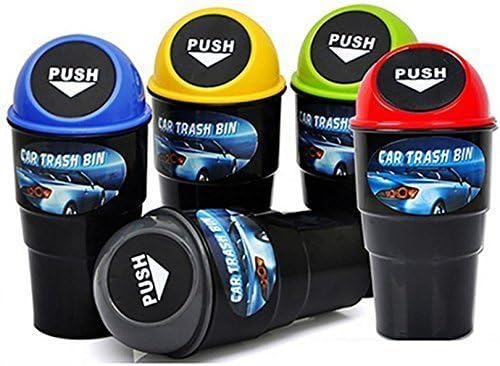 Mini Car Trash Bin/Portable Dustbin (Pack of Three) Color Assorted :by Appe