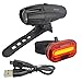 Lumintrail Super Bright USB Rechargeable LED Bike Light Set Headlight Taillight 1000 Lumen Safety Commuter Water Resistant Easy Install & Quick Release