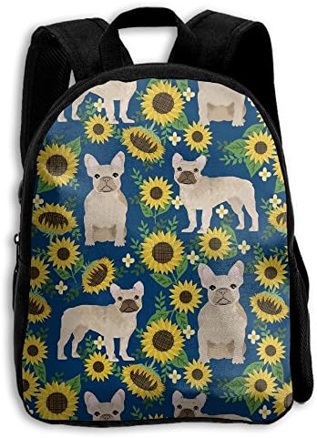 NHRTYHFWDG Customized School Backpack Frenchie Sunflower(4216) Childrenâ€s Backpack,Shoulders Bag,Casual Backpack,Travel Backpack