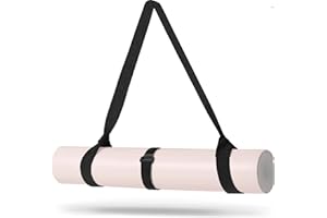 Yoga Mat Carrier Strap - Adjustable Thick and Wide Strap for Carrying Mat or Stretching, Black
