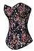 Alivila.Y Fashion Womens Sexy Vintage Floral Denim Corset 2767-Black-L