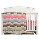 Trend Lab Cocoa Coral 3 Piece Crib Bedding Set, Coral Pink