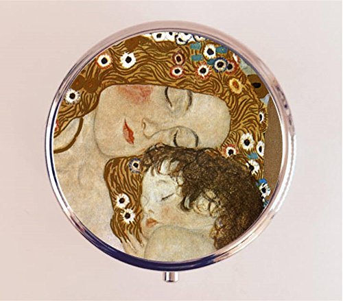 Gustav Klimt Mother and Child Pill Box Pillbox Case Holder Trinket Box Fine Art Painting - Thumbnail 6