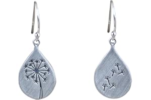 GBAHFY Boho Silver Dandelion Drop Earrings for Women Teen Girls Water Drop Silver Flower Mountain Tree Dangle Earrings Jewelry Gifts for Mom Lover