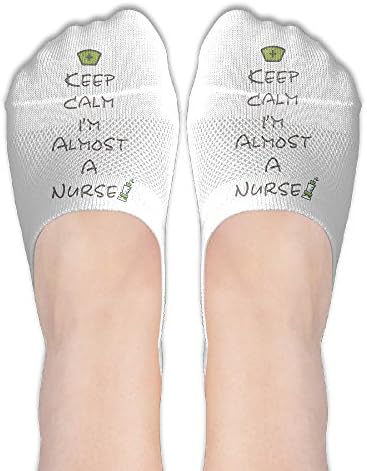 Female Polyester Cotton Socks Women Nursing Student Keep Calm I'm Almost A Nurse Boat Socks Low Cut Socks Thin Casual Socks