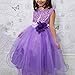Weixinbuy Kids Girls Sequin Bowknot Sleeveless Summer Wedding Party Dress Purple 6-7Y