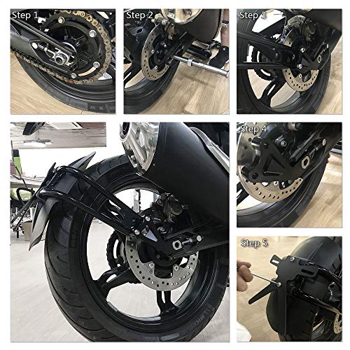 XX eCommerce Motorcycle Motorbike Black Rear Fender Mount Hugger Mudguard Wheel Hugger Splash Guard Cover for 2017-2018 BMW G310GS G310R G310 GS G310 R17 18