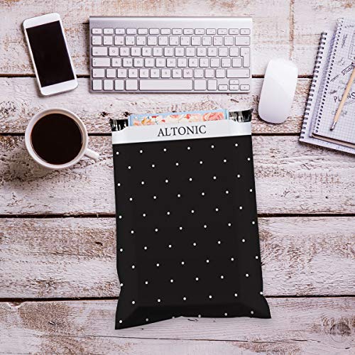 Poly Mailers 10x13 Shipping Bags 100 Pack Thank You Black Polka Dot Mailing Envelopes with Self Seal Adhesive Waterproof and Tear-Proof Packaging Bags