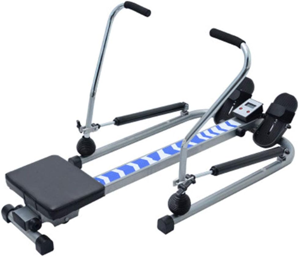 GJG Hydraulic Home Rowing Machine, Rowing Machines Foldable, 6 Training Programs Competition Mode 360 ​​° Row Boat Max User Weight 140 Kg