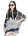 Landove Womens Loose Beach Kimono Seelve Floral Printed Chiffon Tunic Poncho Top 72