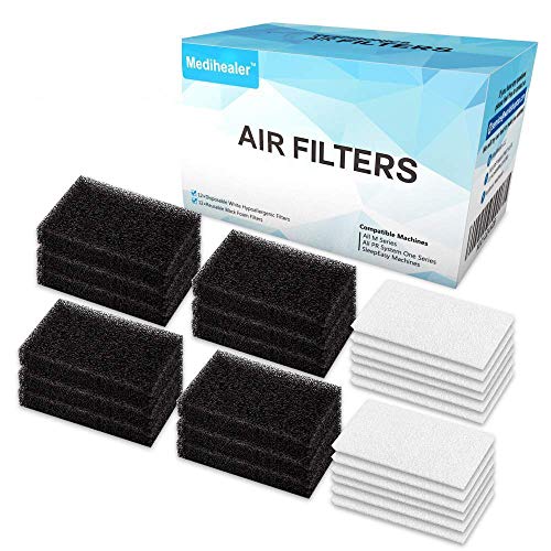 Medihealer CPAP Filters 24 Packs - CPAP Foam Filter and Ultra Fine Filters for M Series, PR System One and SleepEasy Series Machines- Premium Disposable Universal Filter, Replacement Filters Supplies