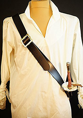Pirate-LARP-Reenactment-Battle Ready-Buccanneer BROWN LEATHER SWORD BALDRIC/BELT