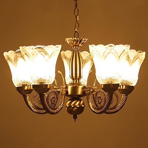 R@DIANT Antique Design Brass Chandelier - 5 Lamps (Imported Antique Design Modern Chandelier){with 5watt led Bulb}