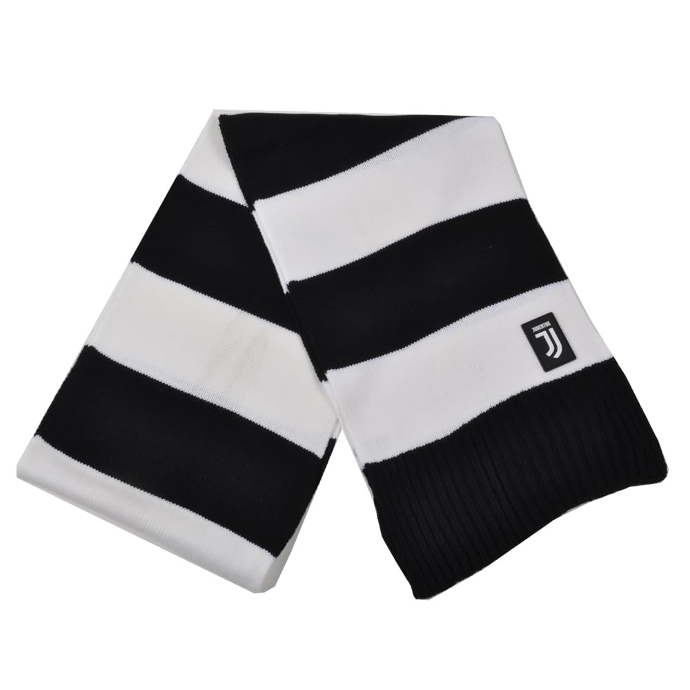Enzo Castellano Juventus 131029 Juve B Official Product Winter Scarf Large Black White 100% Acrylic 25 x 180 cm Model, Black, One Size