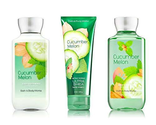 Bath & Body Works Signature Collection Cucumber Melon 3 Piece Gift Set: Body Cream, Shower Gel & Body Lotion