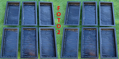 12PIECE DESIGN CONCRETE MOLDS for PAVING BRICK SLAB patio garden path MOULD#S19