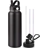 Premium Stainless Steel Vacuum Insulated Water Bottle, 24 oz, BPA-Free Lid, Wide Mouth, Double Wall, Powder Coated