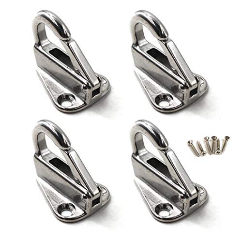 Flomore Fender Hook Marine Grade 316 Stainless Steel Spring Snap Hook Boat Ship Hardware (Pack of 4) - Thumbnail 5