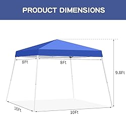DOIT 10 X 10 FT Pop Up Canopy Tent, Portable