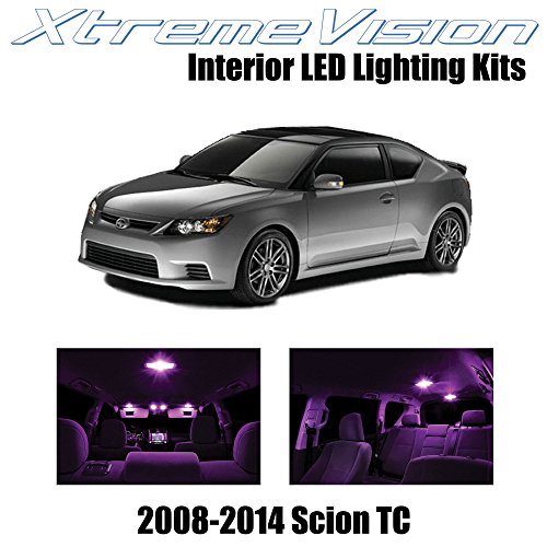 XtremeVision Scion TC 2008-2014 (10 Pieces) Pink Premium Interior LED Kit Package + Installation Tool