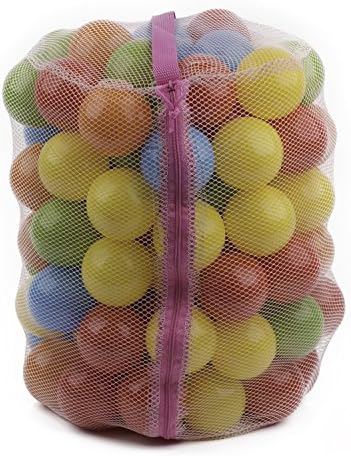 Balls for Ball Pit – 100 Crush-Proof Plastic Play Balls for Kids (orange blue yellow red green)