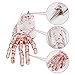 Halloween Zombie Hands Arms, Skeleton Stakes Lawn Stakes, Bloodied Scary Zombie Fingers Graveyard Prop Decoration Halloween Décor for Outdoor/Yard/Patio, White&Red