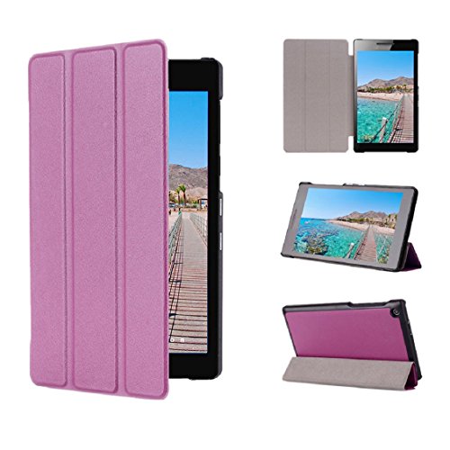 Egmy Hot! 2016 Quality Product Ultra Slim Leather Case Cover Skin for 7inch Lenovo TAB 2 A7-20F Tablet PC (Purple)