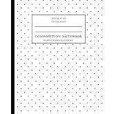 Composition Notebook: Simple Black Polka Dot Cover