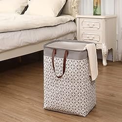YanZhi 2 Pcs Laundry Hamper With Long Soft Leather